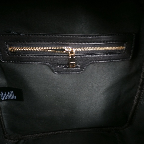 BEBE black woven leather backpack NWT main image 5